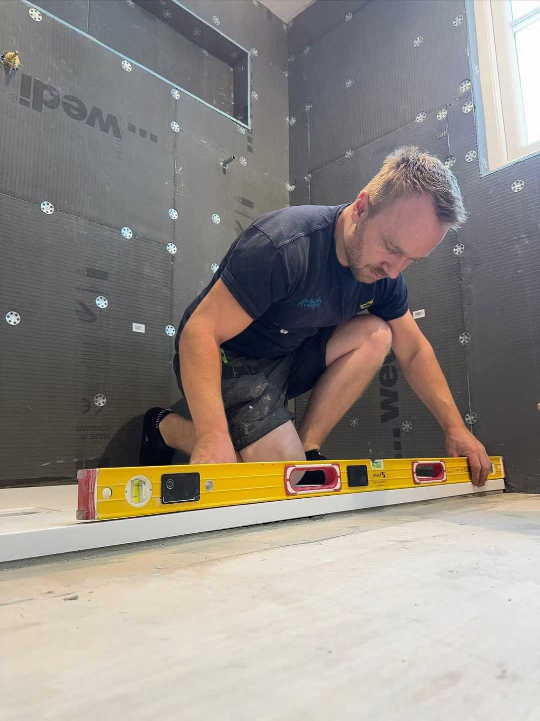 德国Wedi温地背衬板施工现场