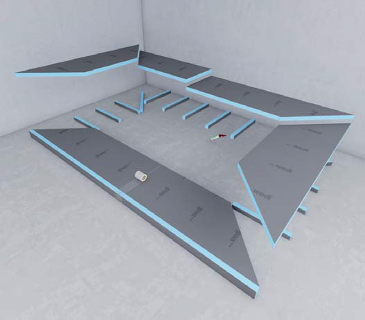 墙面和浴室家具步骤和平台