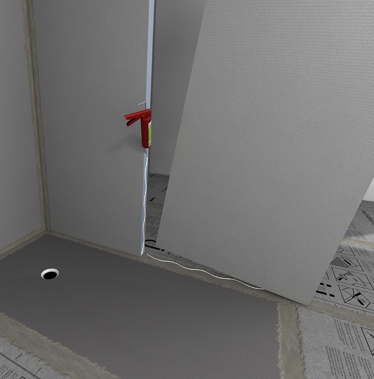 长达 180 厘米：来自 wedi 的独立式隔断背衬板兼具轻盈感